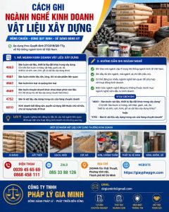 Cách Ghi Ngành Nghề Kinh Doanh Vật Liệu Xây Dựng