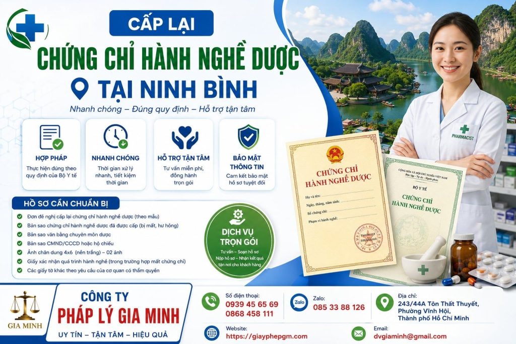 Cấp Lại Chứng Chỉ Hành Nghề Dược Tại Ninh Bình