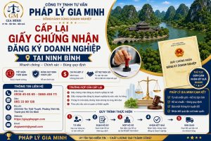 Cấp lại Giấy chứng nhận đăng ký doanh nghiệp tại Ninh Bình