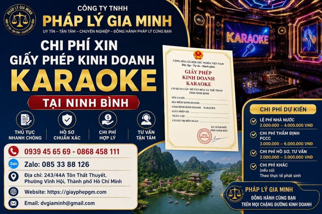 Chi phí xin giấy phép kinh doanh karaoke tại Ninh Bình