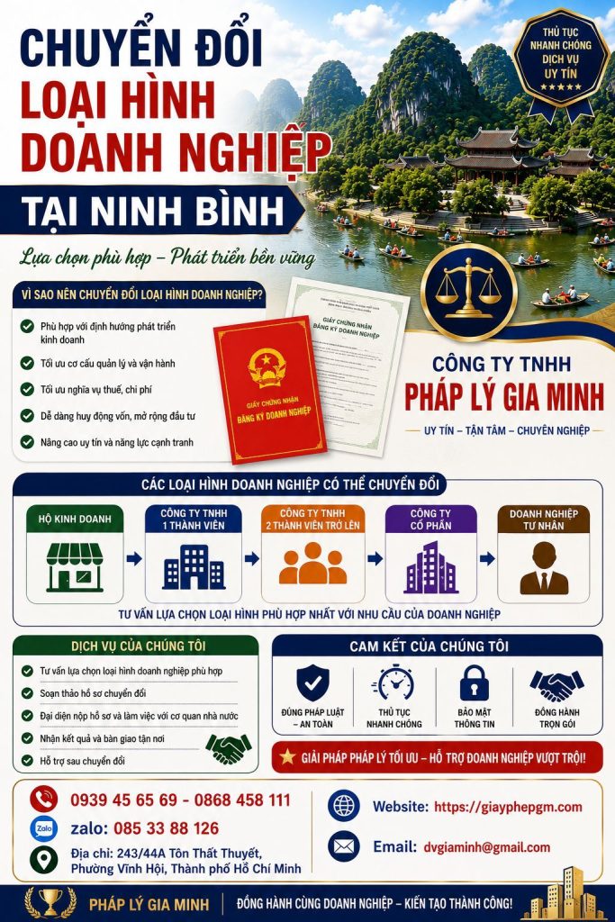 Chuyển đổi loại hình doanh nghiệp tại Ninh Bình