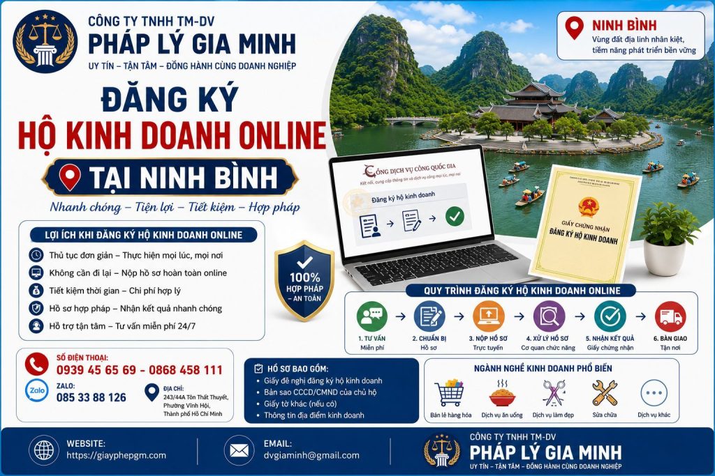 Đăng ký hộ kinh doanh online tại Ninh Bình – Hướng dẫn thủ tục nhanh chóng, đúng quy định 1 Đăng ký hộ kinh doanh online tại Ninh Bình