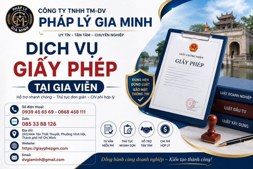 Dịch vụ giấy phép tại Gia Viễn uy tín, trọn gói và nhanh chóng 1 Dịch vụ giấy phép tại Gia Viễn
