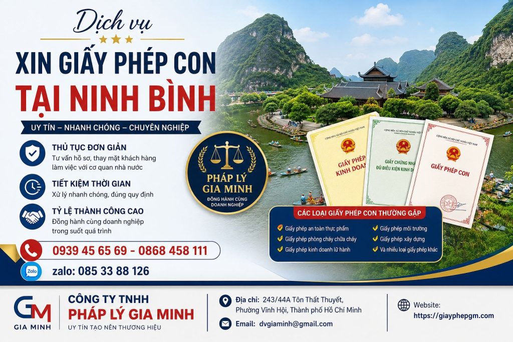Dịch vụ xin giấy phép con tại Ninh Bình uy tín, nhanh chóng, đúng quy định 1 Dịch vụ xin giấy phép con tại Ninh Bình