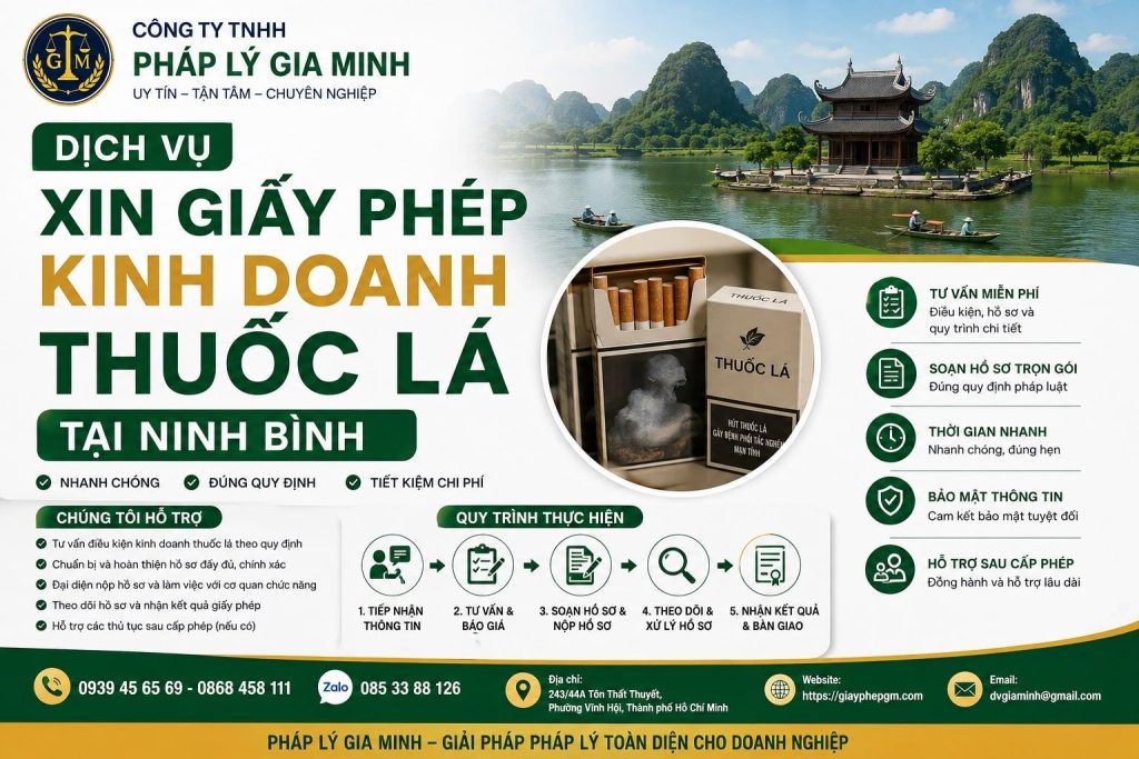 Dịch vụ xin giấy phép kinh doanh thuốc lá tại Ninh Bình