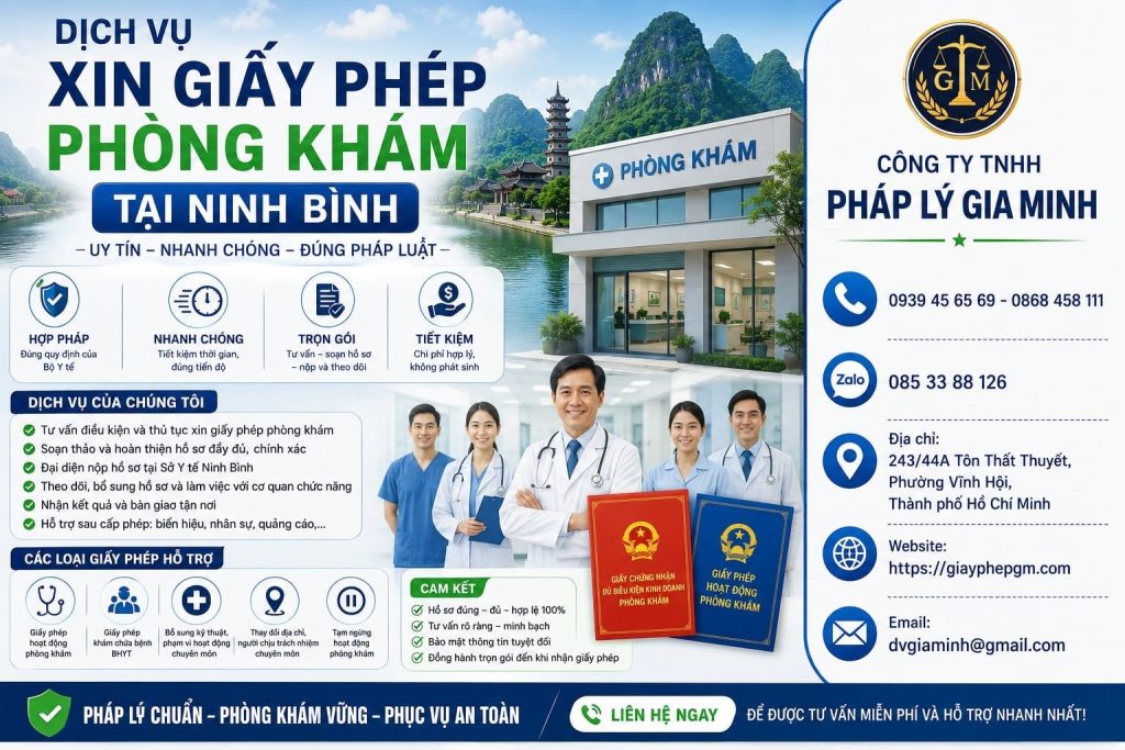Dịch vụ xin giấy phép phòng khám tại Ninh Bình