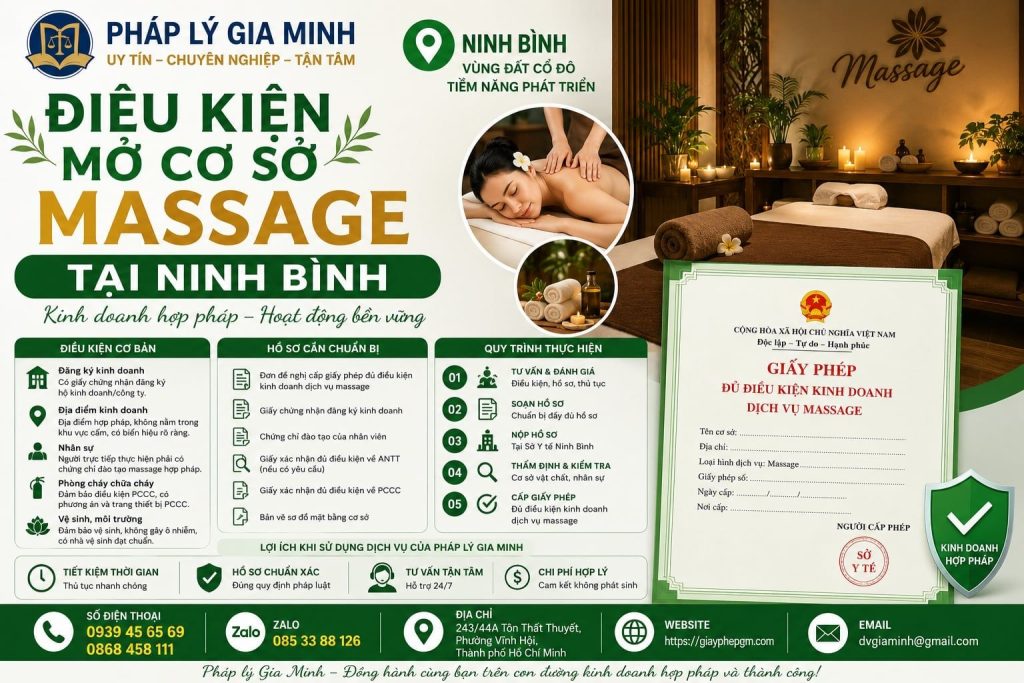 Điều kiện mở cơ sở massage tại Ninh Bình đầy đủ từ A đến Z 1 Điều Kiện Mở Cơ Sở Massage Tại Ninh Bình