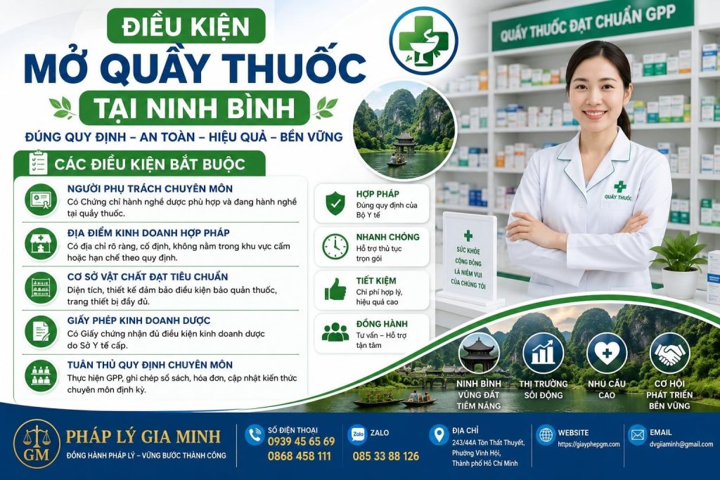 Điều Kiện Mở Quầy Thuốc Tại Ninh Bình