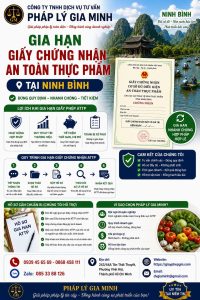 Gia hạn Giấy chứng nhận an toàn thực phẩm tại Ninh Bình