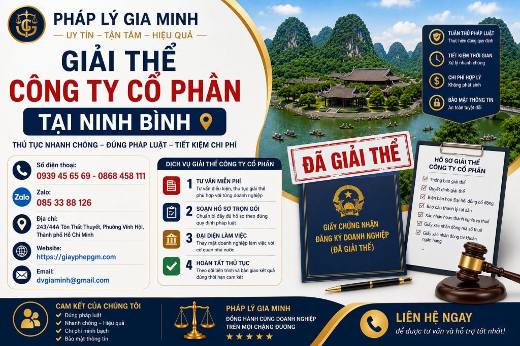 Giải thể công ty cổ phần tại Ninh Bình