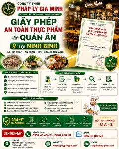Giấy phép an toàn thực phẩm cho quán ăn tại Ninh Bình
