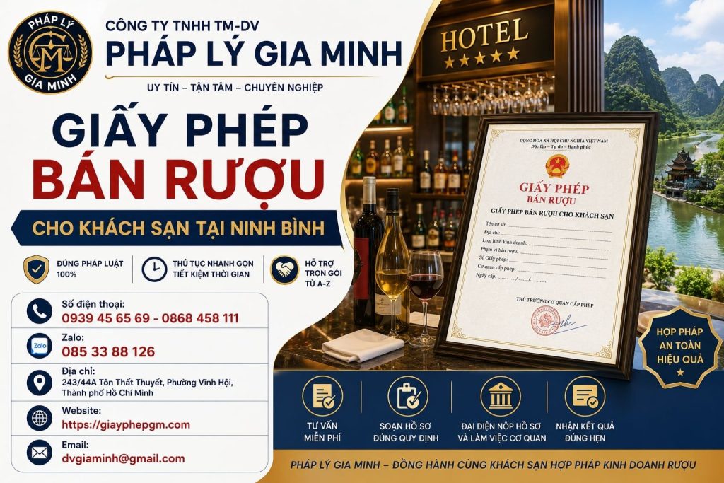 Giấy phép bán rượu cho khách sạn tại Ninh Bình