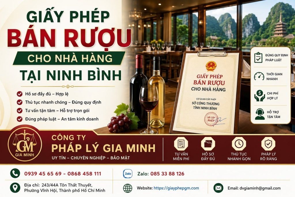 Giấy phép bán rượu cho nhà hàng tại Ninh Bình