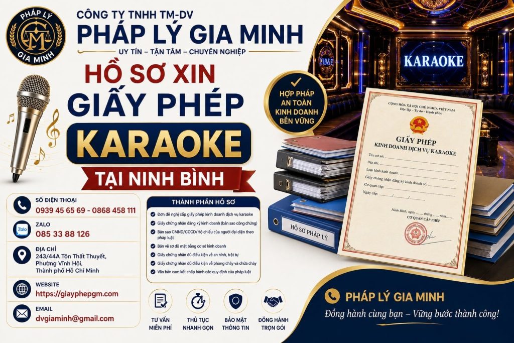 Hồ sơ xin giấy phép karaoke tại Ninh Bình