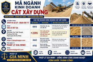 Mã Ngành Kinh Doanh Cát Xây Dựng