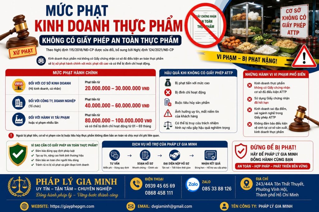 Mức phạt kinh doanh thực phẩm không có giấy phép an toàn thực phẩm 1 Mức phạt kinh doanh thực phẩm không có giấy phép an toàn thực phẩm