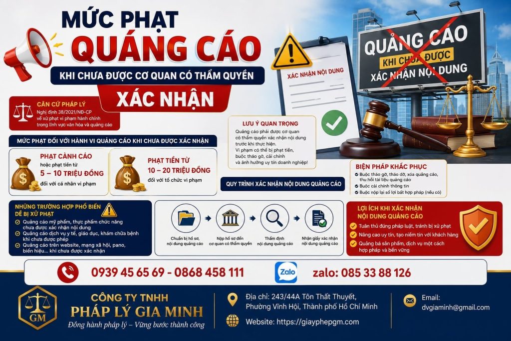 Mức phạt quảng cáo khi chưa được cơ quan có thẩm quyền xác nhận cần biết 1 Mức phạt quảng cáo khi chưa được cơ quan có thẩm quyền xác nhận