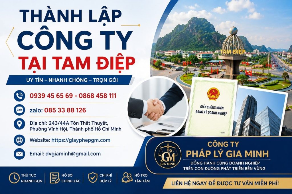 Thành lập công ty tại Tam Điệp