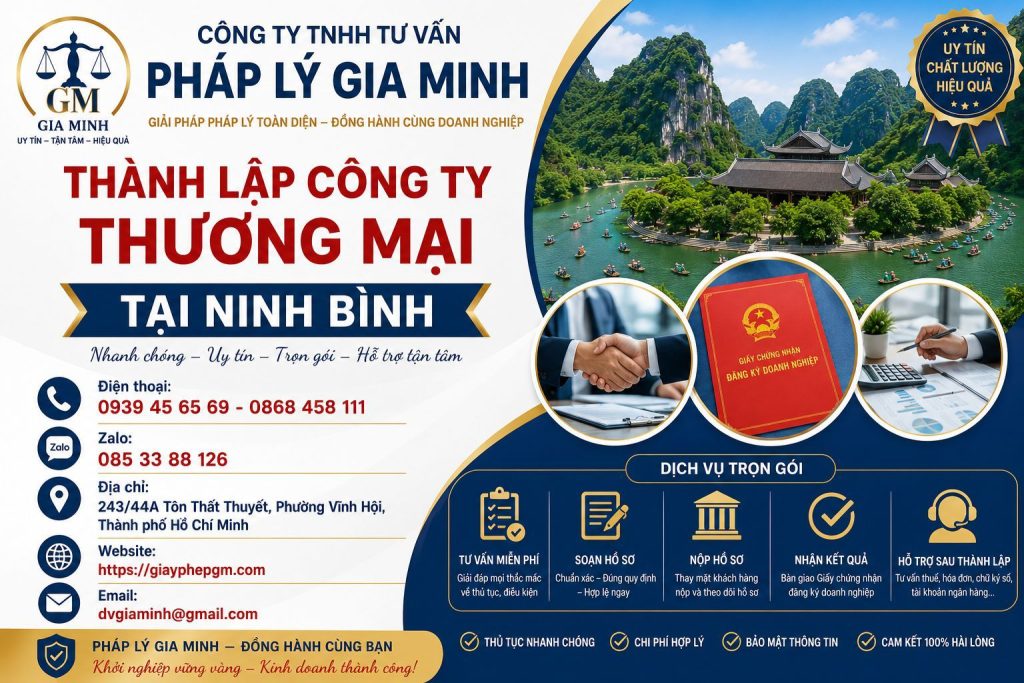 Thành lập công ty thương mại tại Ninh Bình