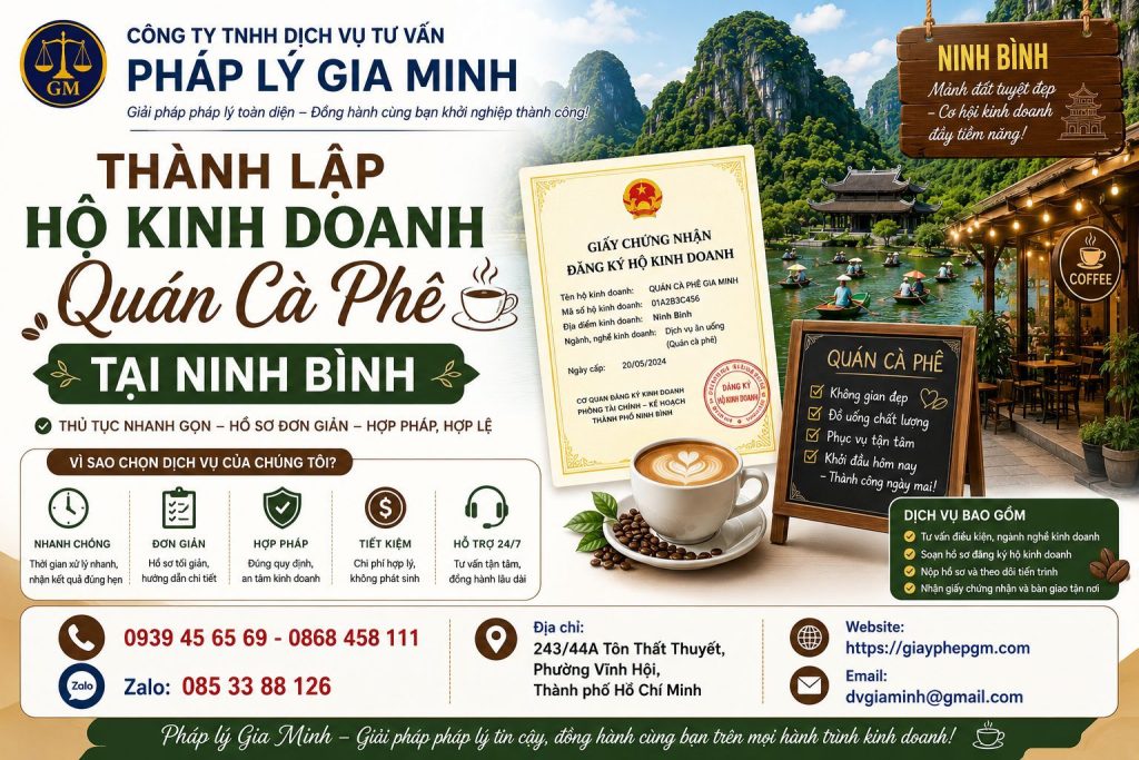 Thành lập hộ kinh doanh quán cà phê tại Ninh Bình 1 Thành lập hộ kinh doanh quán cà phê tại Ninh Bình