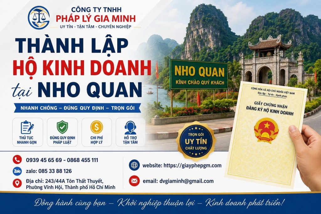 Thành lập hộ kinh doanh tại Nho Quan
