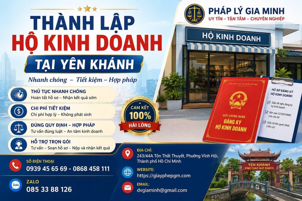 Thành lập hộ kinh doanh tại Yên Khánh