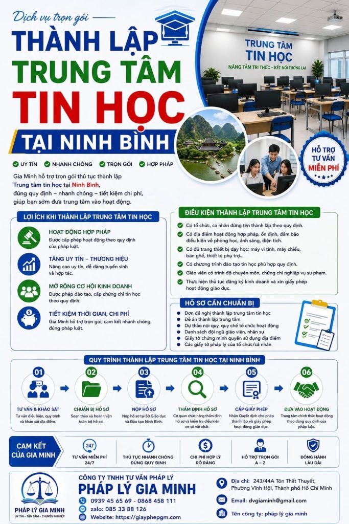 Thành Lập Trung Tâm Tin Học Tại Ninh Bình