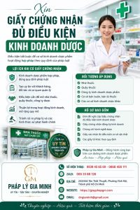 Xin Giấy Chứng Nhận Đủ Điều Kiện Kinh Doanh Dược