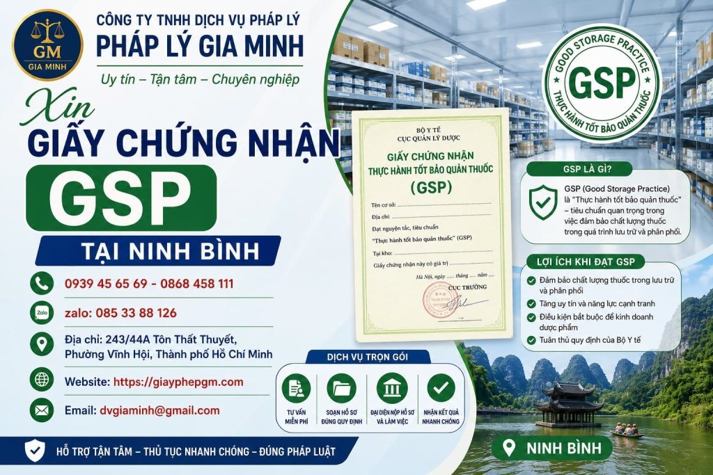 Xin Giấy Chứng Nhận GSP Tại Ninh Bình