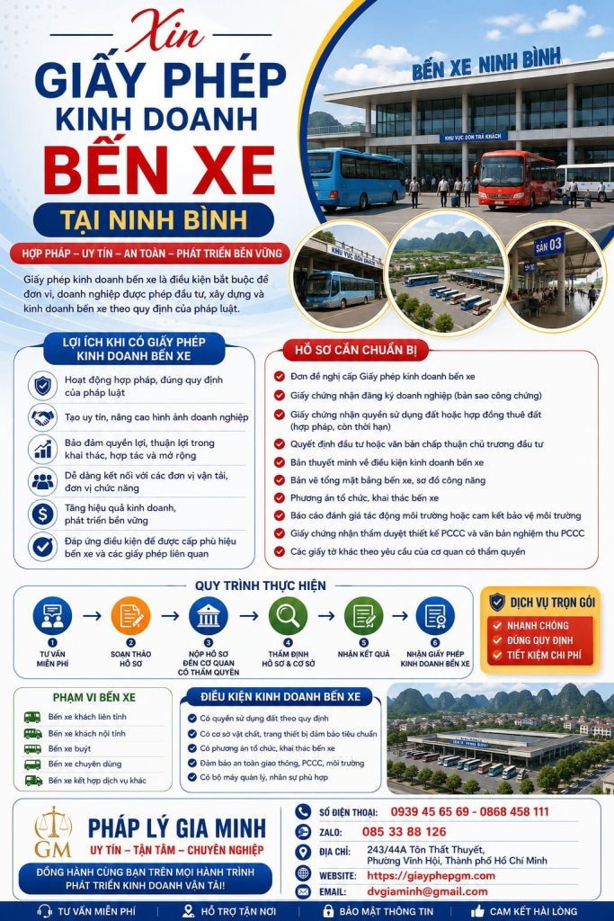 Xin Giấy Phép Kinh Doanh Bến Xe Tại Ninh Bình