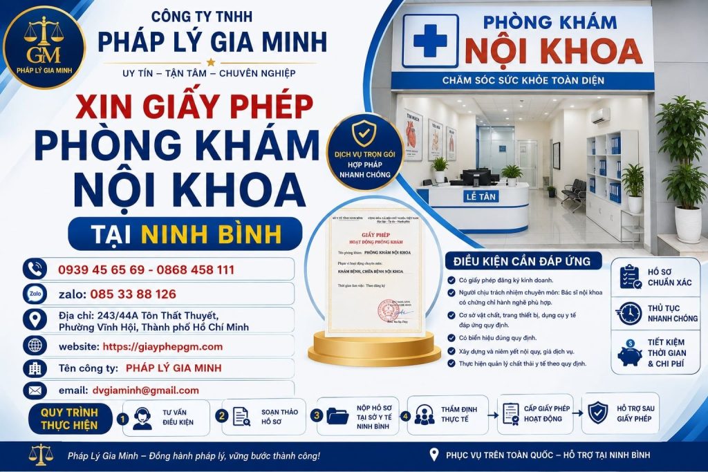 Xin giấy phép phòng khám nội khoa tại Ninh Bình