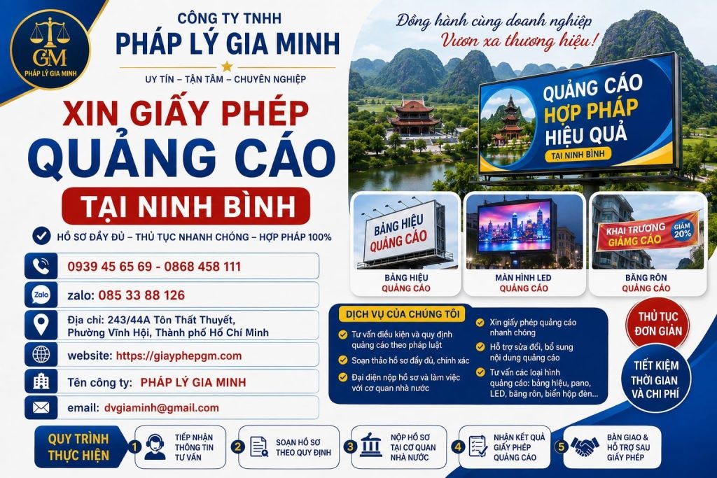 Xin giấy phép quảng cáo tại Ninh Bình