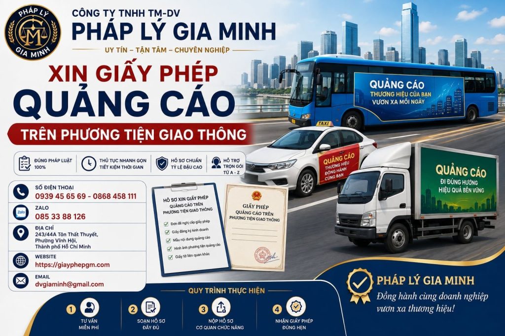 Xin giấy phép quảng cáo trên phương tiện giao thông