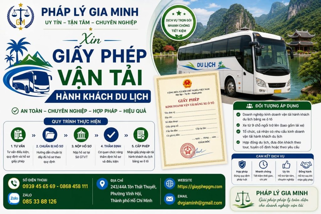 Xin Giấy Phép Vận Tải Hành Khách Du Lịch