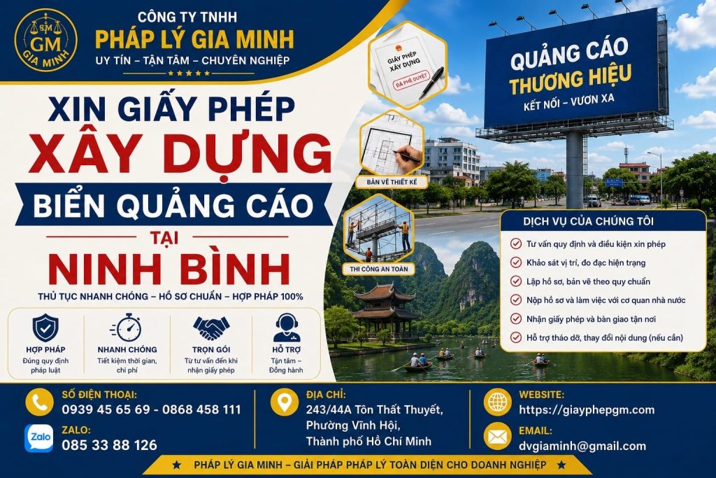 Xin giấy phép xây dựng biển quảng cáo tại Ninh Bình