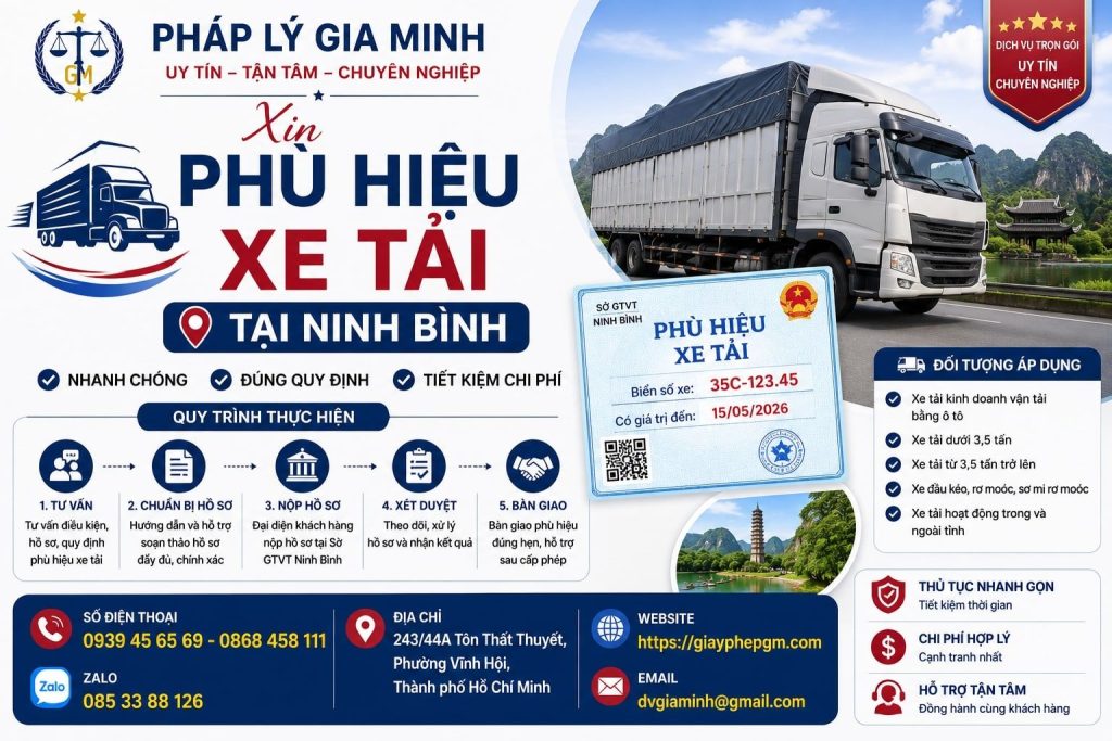 Xin Phù Hiệu Xe Tải Tại Ninh Bình