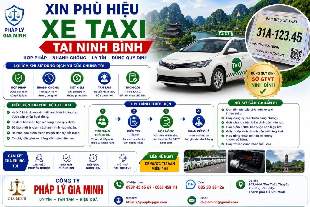 Xin Phù Hiệu Xe Taxi Tại Ninh Bình