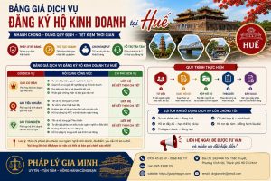 Bảng giá dịch vụ đăng ký hộ kinh doanh tại Huế