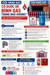 Cửa hàng gas có được để bình gas trong nhà không
