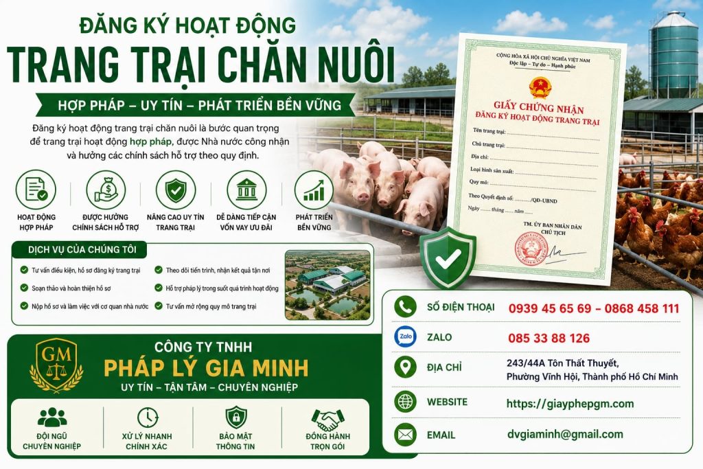 Đăng ký hoạt động trang trại chăn nuôi