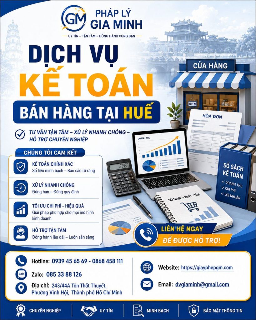 Dịch vụ kế toán bán hàng tại Huế