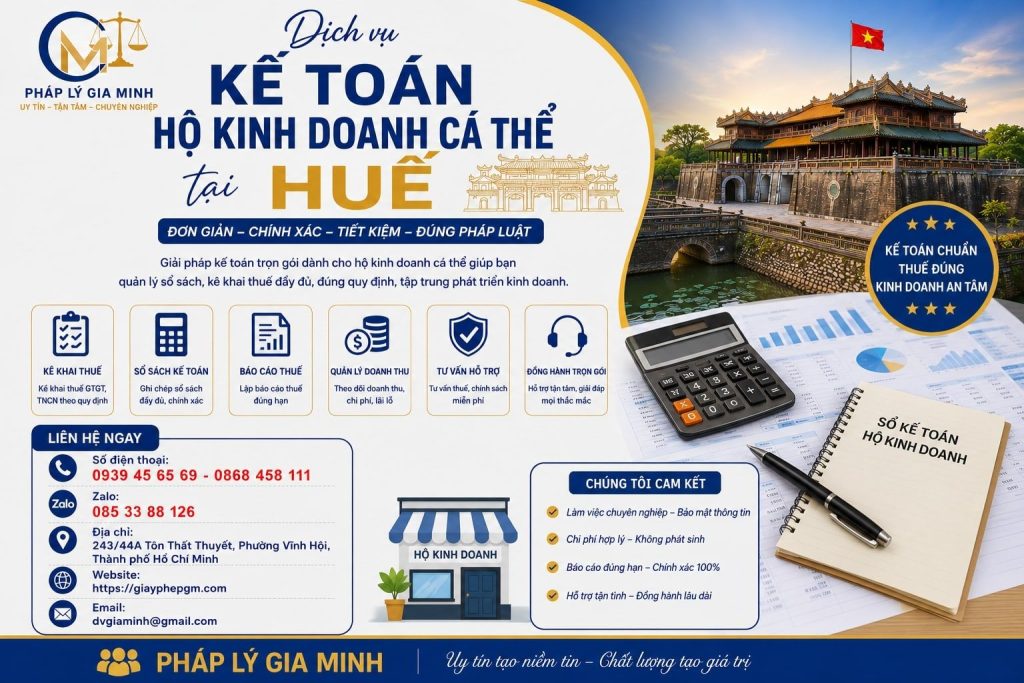 Dịch vụ kế toán hộ kinh doanh cá thể tại Huế