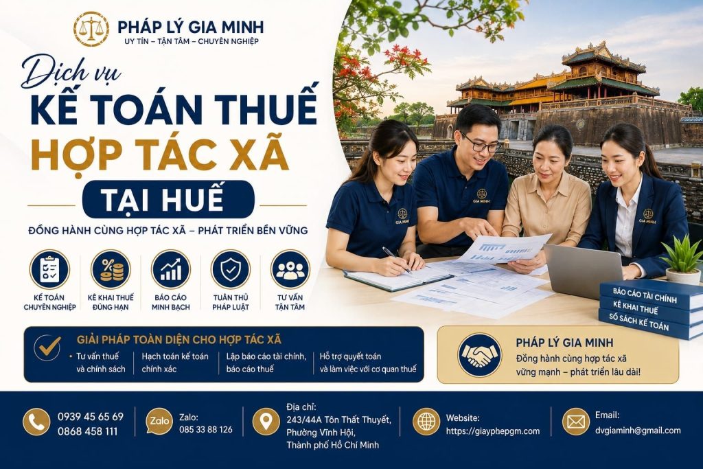 Dịch vụ kế toán thuế hợp tác xã tại Huế – Quản lý chứng từ và nghĩa vụ tài chính đồng bộ 1 Dịch vụ kế toán thuế hợp tác xã tại Huế