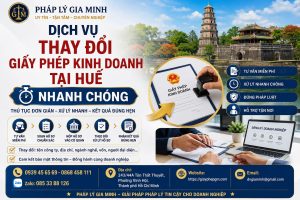 Dịch vụ thay đổi giấy phép kinh doanh tại Huế nhanh chóng