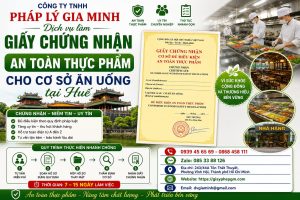 Giấy chứng nhận an toàn thực phẩm cho cơ sở ăn uống tại Huế