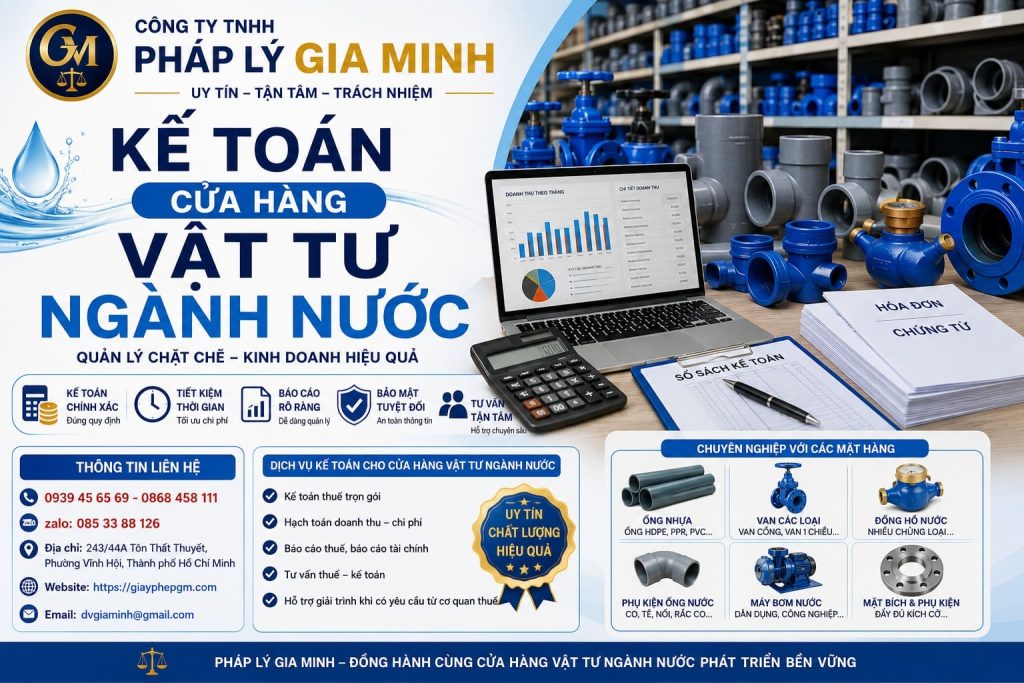 Kế toán cửa hàng vật tư ngành nước – Giải pháp quản lý doanh thu, tồn kho và thuế hiệu quả 1 Kế toán cửa hàng vật tư ngành nước
