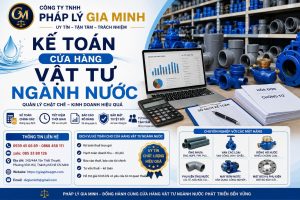 Kế toán cửa hàng vật tư ngành nước
