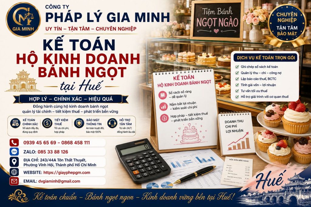 Kế toán hộ kinh doanh bánh ngọt tại Huế quản lý nguyên liệu, thành phẩm và doanh thu khoa học 1 Kế toán hộ kinh doanh bánh ngọt tại Huế