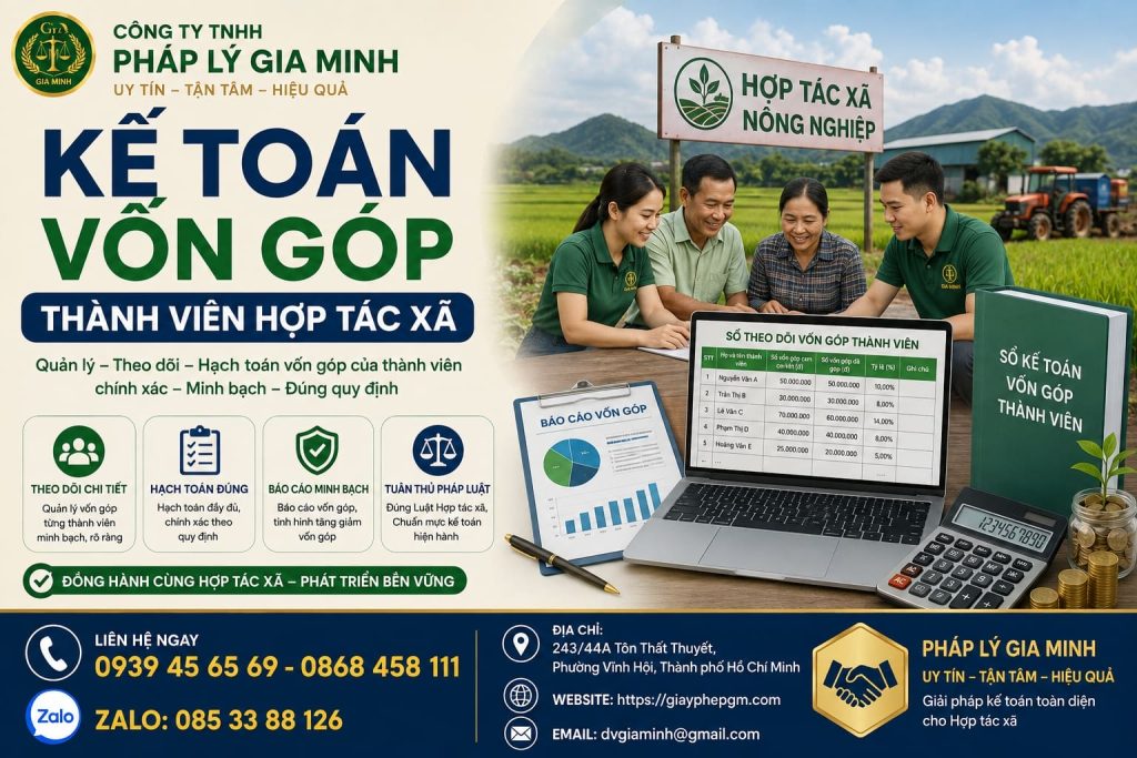 Kế toán vốn góp thành viên hợp tác xã – Theo dõi từ cam kết góp đến biến động vốn thực tế 1 Kế toán vốn góp thành viên hợp tác xã