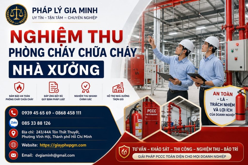Nghiệm thu phòng cháy chữa cháy nhà xưởng: Hồ sơ, quy trình và lưu ý quan trọng 1 Nghiệm thu phòng cháy chữa cháy nhà xưởng